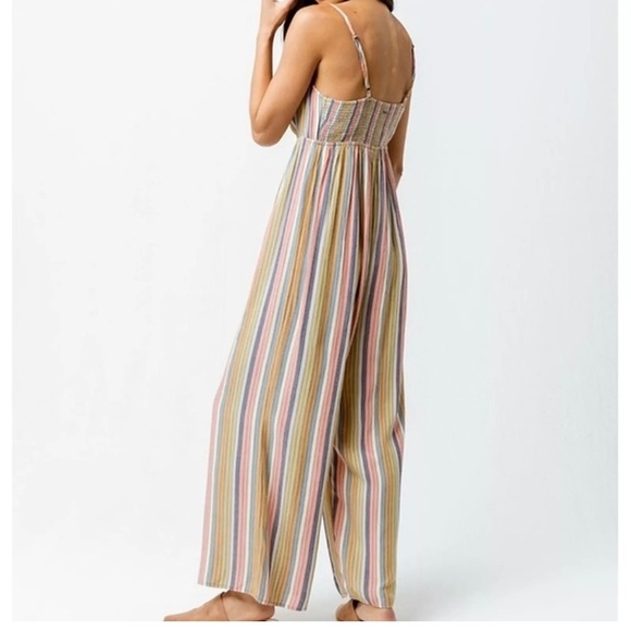 O'NEILL Anabella Womens Jumpsuit Keyhole Cutout Wide Leg Flowy Sz small - Picture 2 of 5